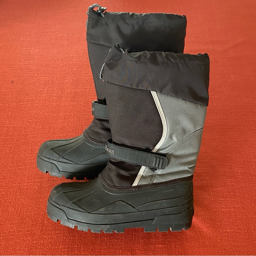 L.L. Bean Northwoods Winter Snow Boots Graphite Gray Black Insulated Kids Size 6